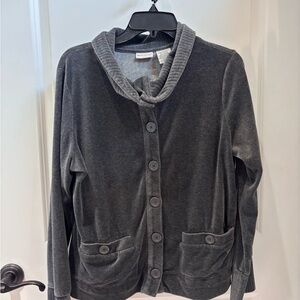 White Stag Charcoal Button-Up Cardigan